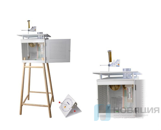 Школьная метеостанция с будкой (на стойках)